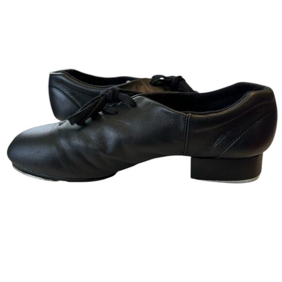Capezio Unisex Flex Mastr Tap Shoe Black Leather Size 9.5 Dancewear CG16 New - Picture 1 of 10